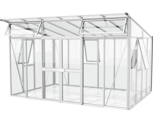 Gewächshaus mit Aluminiumrahmen und Fenstern