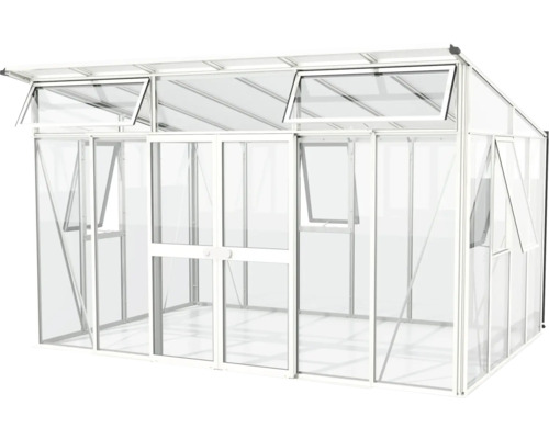 Gewächshaus mit Fenstern und Schiebetür