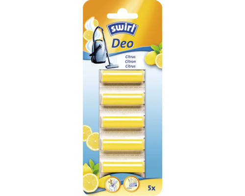 Swirl Deo Duftstäbchen Zitrone, 5 Stück für Staubsauger