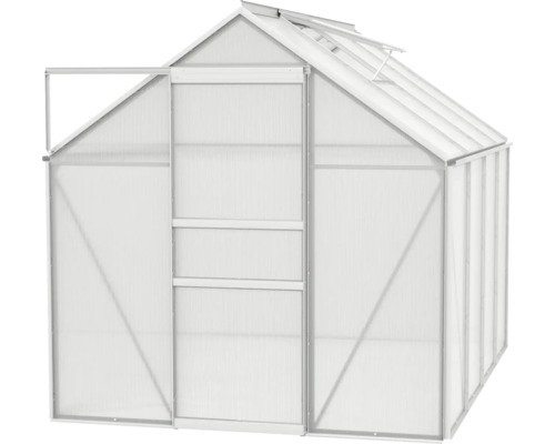 Gewächshaus mit geöffneter Tür