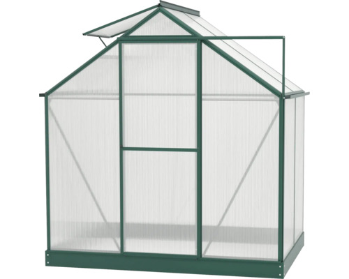 Gewächshaus mit Polycarbonatplatten und Dachfenster
