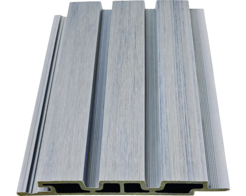 Konsta WPC Fassadenverkleidung Nativo grau 24x178x2200 mm Nut- und Federbrett aus Holzprofil für den Innenausbau