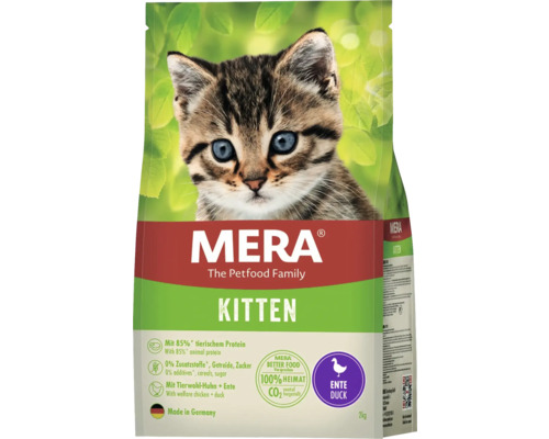Katzenfutter trocken Mera Cats Kitten Ente 2 kg