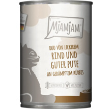 Mjamjam Katzenfutter Dose mit Rind, Pute und Kürbis