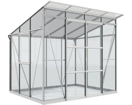 Gewächshaus mit Aluminiumrahmen und Glasscheiben