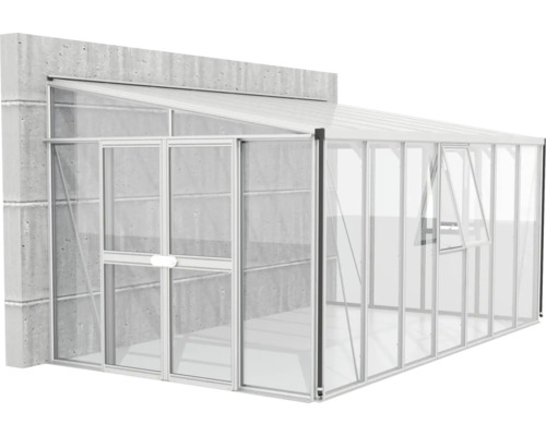 Gewächshaus aus Glas und Aluminium