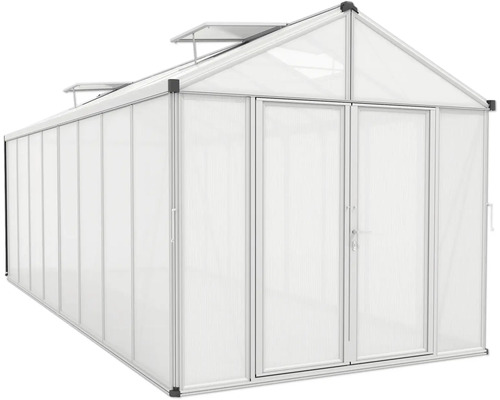 Gewächshaus mit doppelter Tür und Fenster