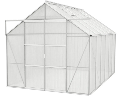 Gewächshaus mit geöffneter Tür