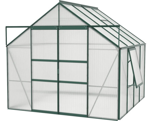 Gewächshaus mit Öffnungsfenster und Tür