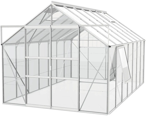 Gewächshaus mit Aluminiumrahmen und Fenstern