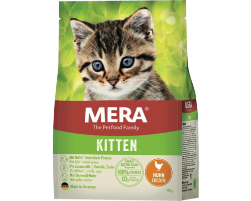 Katzenfutter trocken Mera Cats Kitten Huhn 400g