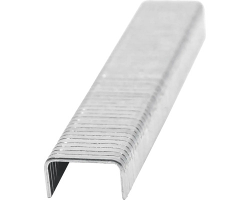 Nahaufnahme einer Reihe von Heftklammern für einen Tacker.