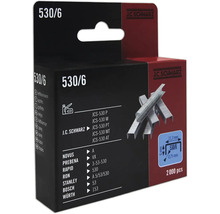 J C Schwarz Heftklammern Typ 530/6, 2000 Stück