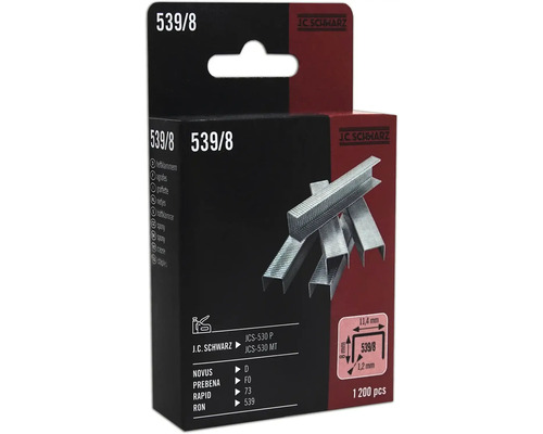 J.C. Schwarz Heftklammern Typ 539/8, 1200 Stück