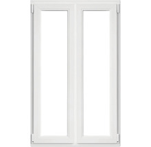 Weißes Fenster mit zwei Flügeln