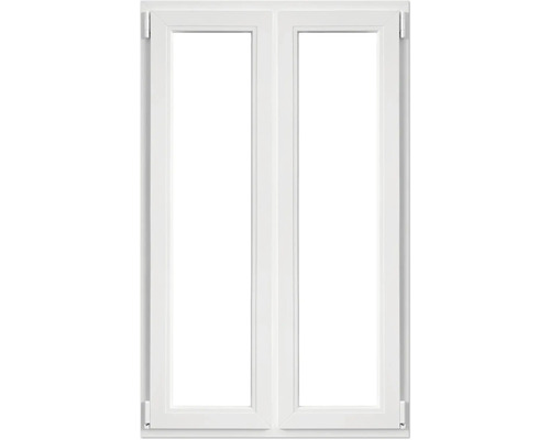 Weißes Fenster mit zwei Flügeln