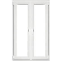 Weißes Fenster mit zwei Flügeln