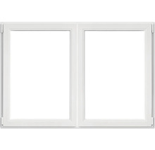 Weißes Kunststofffenster mit zwei Flügeln