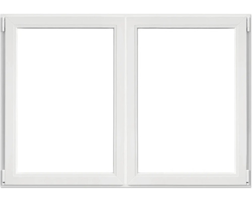Weißes Kunststofffenster mit zwei Flügeln