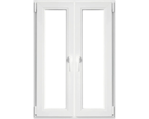 ARON Econ Kunsstofffenster 2-flg. weiß 1400x1400 mm Weißes Kunststofffenster mit zwei Flügeln