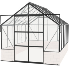 Gewächshaus mit geöffneter Tür für den Garten