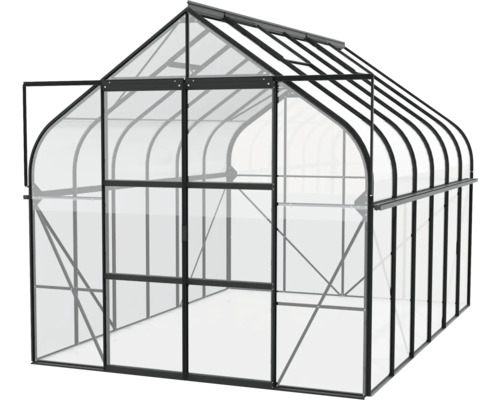 Gewächshaus mit geöffneter Tür