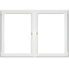 Weißes Kunststofffenster mit zwei Flügeln