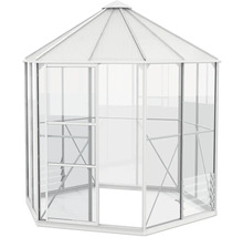 Gewächshaus mit Aluminiumrahmen und Polycarbonatplatten