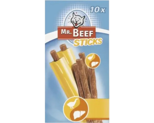 Mr. Beef Sticks für Katzen, 10 Stück