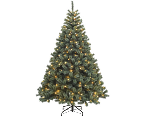 Christbaum Lafiora Chamonix Kunststoff Ø 130 cm Höhe: 185 cm inkl. LED warmweiß/bernstein grün