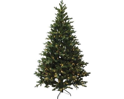 Christbaum Lafiora Salzburg Kunststoff Ø 127 cm Höhe: 185 cm inkl. LED bernstein/warmweiß grün