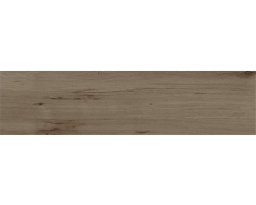 Feinsteinzeug Bodenfliese Mirava Oslo Walnut dark 29,8x120 cm braun matt rektifiziert