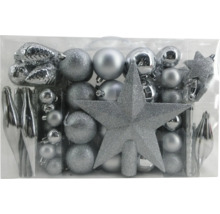 Set mit Christbaumschmuck in verschiedenen Formen