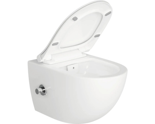 Dusch-WC Set VitrA Aquacare Sento Tiefspüler ohne
 Spülrand mit hygienedusche weiß glänzend HygieneGlaze mit WC-Sitz