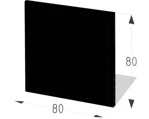 Unterlagsblech Lienbacher 80x80 cm schwarz