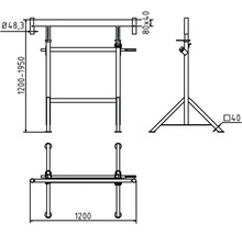Klappbock Schake verzinkt 920 x 1300 x 1250 mm