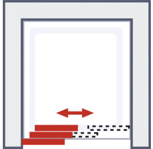 Darstellung einer Türschwelle mit Abdichtung