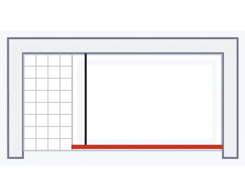 Skizze eines Regals mit Fächern