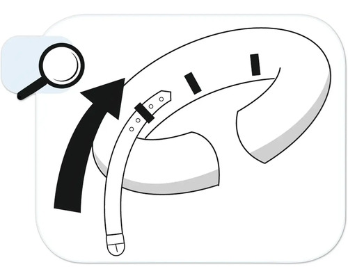 Symbol für die Größenverstellung des Nackengewichts