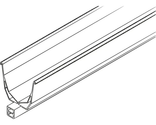 Dachrinne mit quadratischem Fallrohr