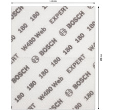 Bosch Schleifblatt Expert W480 Web Korn 180, Größe 115 mm mal 140 mm