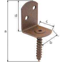 Winkelverbinder mit Schraube zur Befestigung von Holzkonstruktionen