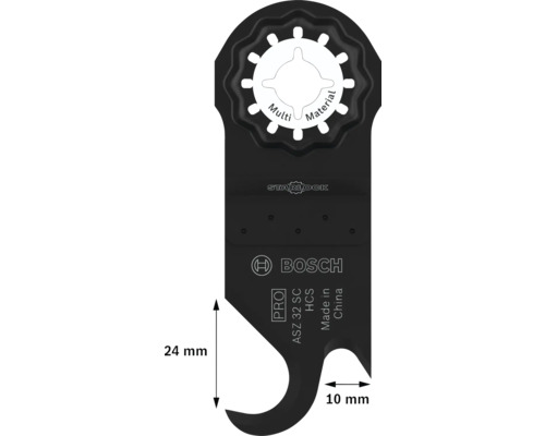 Bosch ASZ 32 SC HCS Tauchsägeblatt mit einer Eintauchtiefe von 24 Millimeter und einer Breite von 10 Millimeter