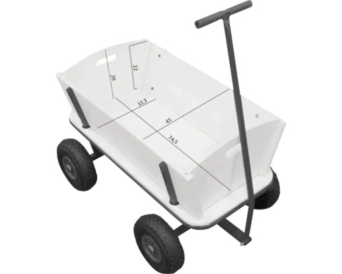 Bollerwagen mit Maßen