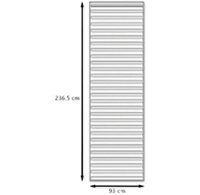 Abbildung eines Jalousie-Elements mit den Maßen 236,5 cm Höhe und 93 cm Breite.