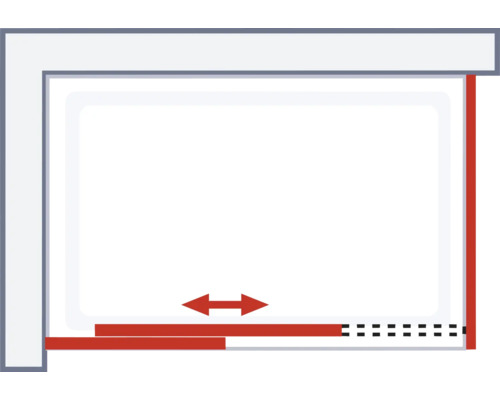 Grafik zur Darstellung einer Schiebetür oder eines Schiebefensters