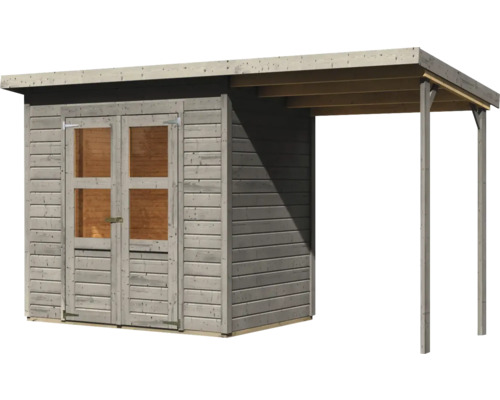 Gartenhaus mit Doppeltür und Vordach