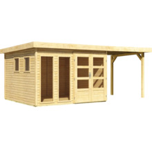 Holzgartenhaus mit Doppeltür und Vordach