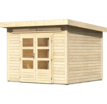 Holzgartenhaus mit Doppeltür und Fenster