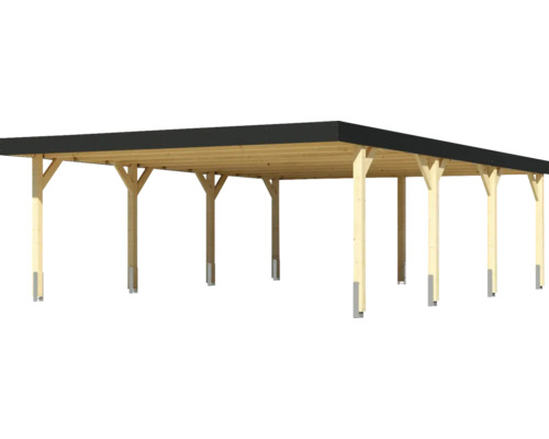 Holzcarport mit Flachdach